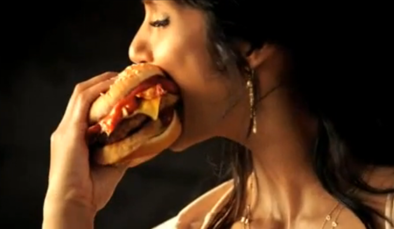 Padma Lakshmi in a Carl's Jr. ad