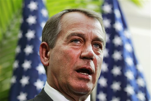 In this photo taken Jan. 19, 2011, House Speaker John Boehner of Ohio talks about the upcoming vote to to repeal the health care bill at a news conference on Capitol Hill in Washington. Republicans used their first two weeks in power, interrupted by tributes to the Arizona shooting victims, to excoriate the health law. Boehner says the next big priority is to codify a perennially renewed ban on federal funding for abortion, and to specify that it applies to health plans. (AP Photo/Alex Brandon) (AP)