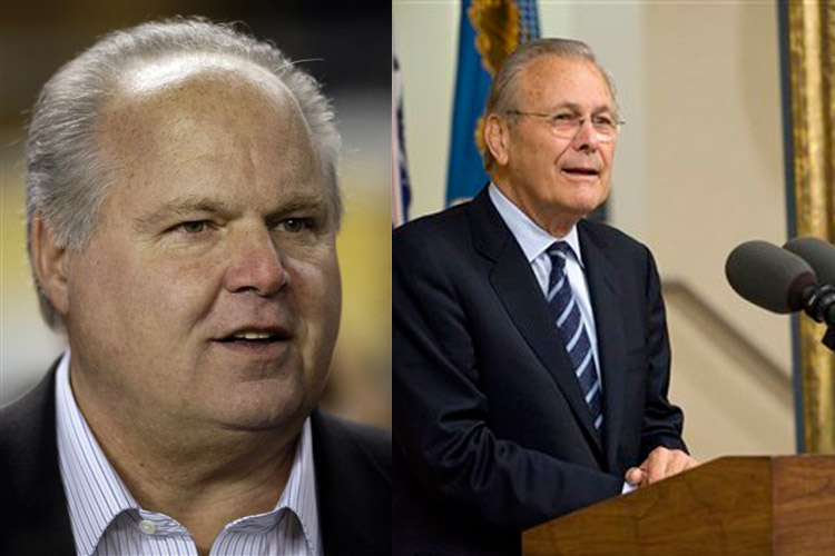 Rush Limbaugh; Donald Rumsfeld