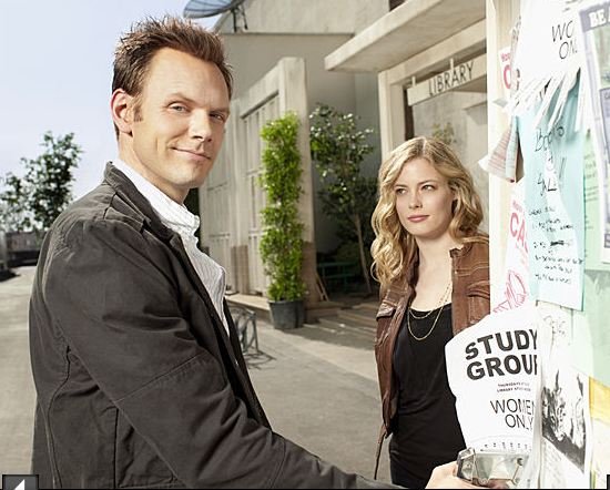 Joel McHale and Gillian Jacobs in "Community."