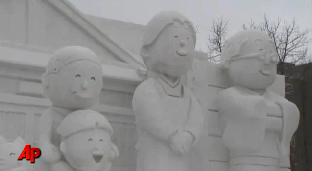 One of over 250 ice sculptures at the Sapporo Snow Festival