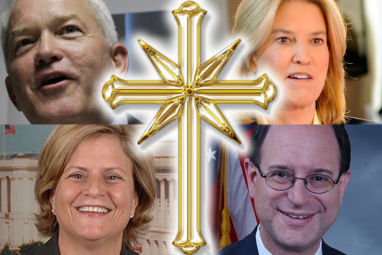 Clockwise from upper left: Mark Foley, Greta Van Susteren, Brad Sherman and Ileana Ros-Lehtinen
