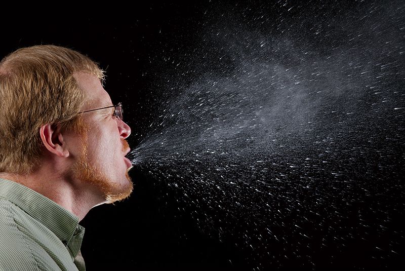 A sneeze in progress.