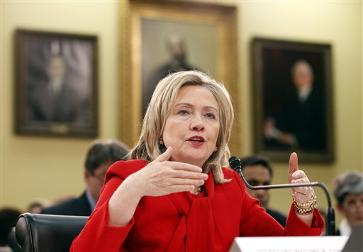 Secretary of State Hillary Rodham Clinton testifies during the Foreign Operations, and Related Programs Budget hearing at Capitol Hill in Washington on Thursday March 10, 2011.(AP Photo/Jose Luis Magana) (AP)
