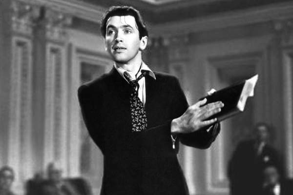 Jimmy Stewart in "Mr. Smith goes to Washington"