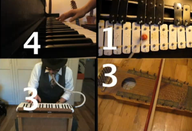Musician Michael John Blake uses different instruments to transform the number Pi into a song.