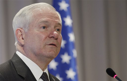 U.S. Defense Secretary Robert Gates addresses military officers at the Naval Museum in St. Petersburg, Russia, Monday, March 21, 2011. (AP Photo/Charles Dharapak, Pool) (AP)