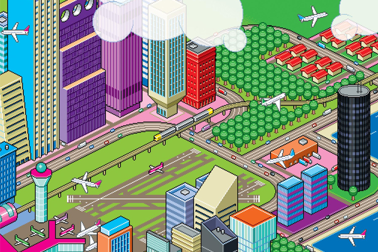 A detail from the cover of "Aerotropolis"