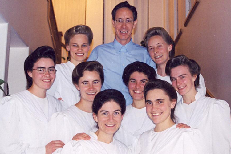 Warren Jeffs with his many wives