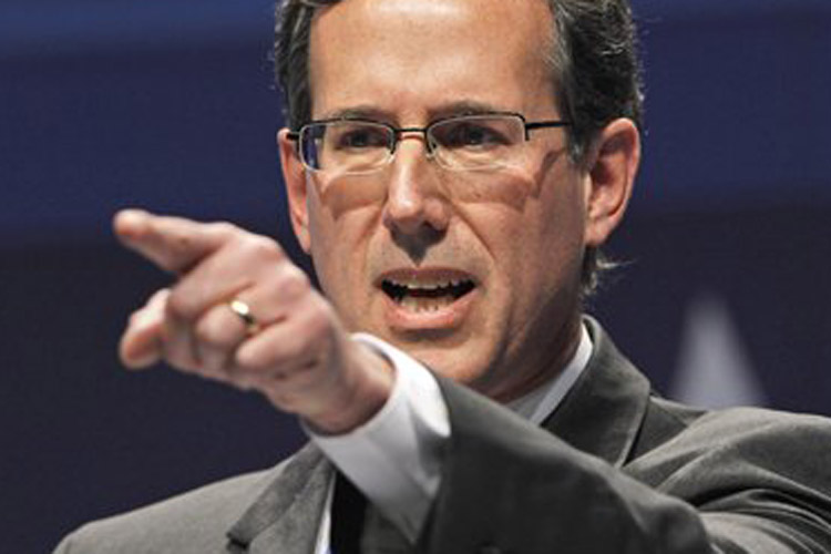 Former Pennsylvania Sen. Rick Santorum addresses the Conservative Political Action Conference (CPAC) in Washington, Thursday, Feb. 10, 2011. (AP Photo/Alex Brandon) (Alex Brandon)