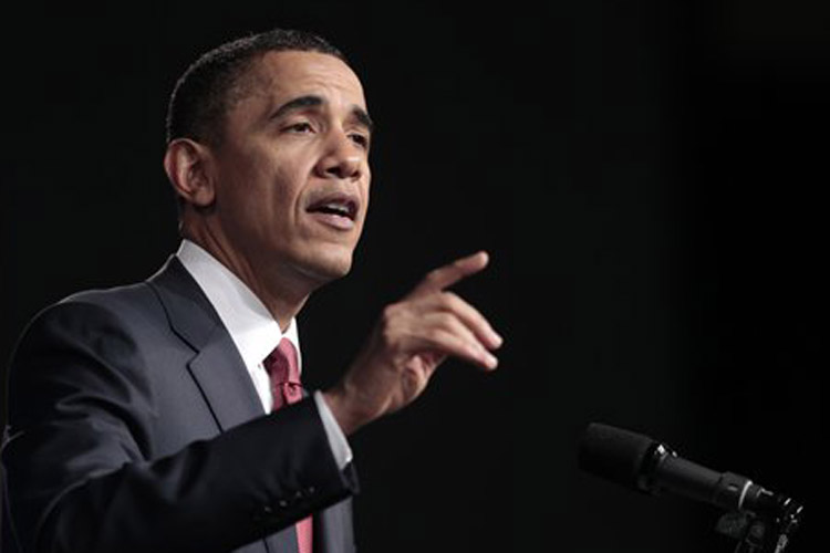 U.S. President Barack Obama speaks at the US-Brazil CEO Summit in Brasilia, Brazil, Saturday, March 19, 2011. Seeking to link his Latin American tour to job growth back home, Obama said Saturday the U.S. was eager to sell its goods and services to economically booming Brazil's growing middle class. (AP Photo/Pablo Martinez Monsivais) (Pablo Martinez Monsivais)