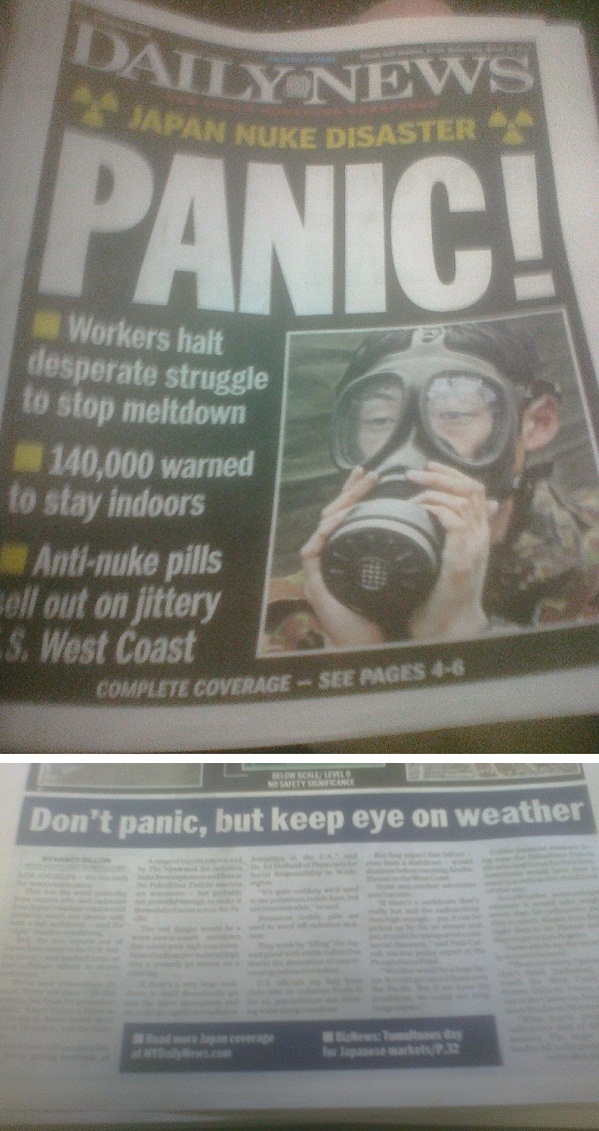Today's New York Daily News front page, and a headline from page 4