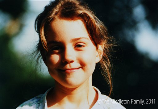 In this undated image made available by in London, Monday March 7, 2011 by The Middleton Family, shows Kate Middleton, aged five.  Five images from the Middleton family album have been made available, as Kate Middleton and Britain's Prince William move towards their wedding which is scheduled to take place on April 29, at London's Westminster Abbey.(AP Photo/The Middleton Family, ho)  EDITORIAL USE ONLY: (AP)