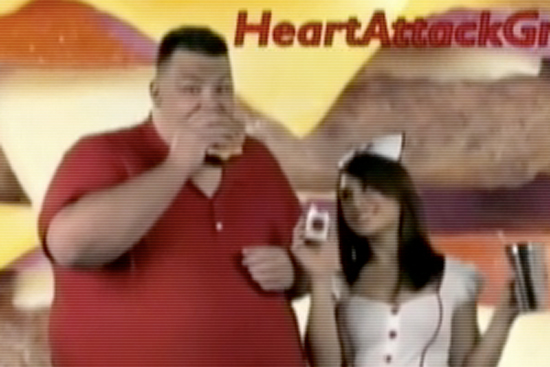 Blair River in a commercial for Heart Attack Grill