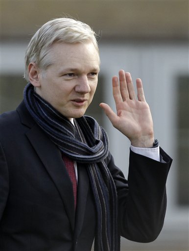 The founder of WikiLeaks Julian Assange waves as he leaves after speaking to the media after his extradition hearing at Belmarsh Magistrates' Court in London, Thursday, Feb. 24, 2011.  Julian Assange can be extradited to Sweden in a sex crimes inquiry, a British judge ruled Thursday, rejecting claims by the WikiLeaks founder that he would not face a fair trial there. Assange's lawyer said he would appeal.  Judge Howard Riddle said the allegations of rape and sexual molestation by two women against Assange meet the definition of extraditable offenses and said the Swedish warrant had been properly issued and was valid.  (AP Photo/Matt Dunham) (AP)