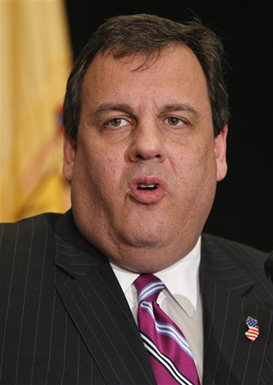 New Jersey Gov. Chris Christie speaks during the New Jersey Transportation Conference, Wednesday, March 2, 2011, in Trenton, N.J. (AP Photo/Julio Cortez) (Julio Cortez)