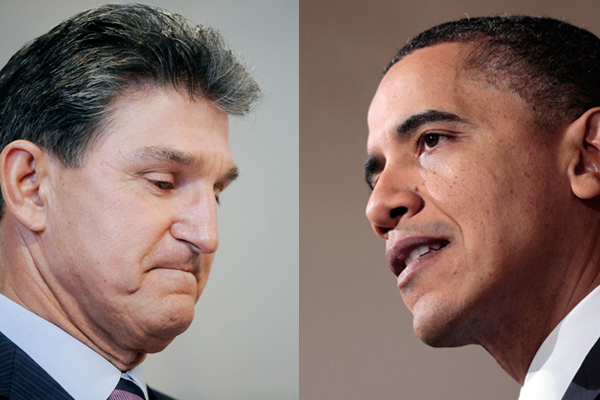 West Virginia Sen. Joe Manchin and President Obama