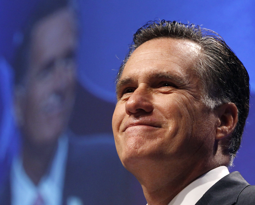 Former Massachusetts Gov. Mitt Romney smiles during the 38th annual Conservative Political Action Conference meeting at the Marriott Wardman Park Hotel in Washington, February 11, 2011. The CPAC is a project of the American Conservative Union Foundation.           REUTERS/Larry Downing     (UNITED STATES - Tags: POLITICS) (Â© Larry Downing / Reuters)