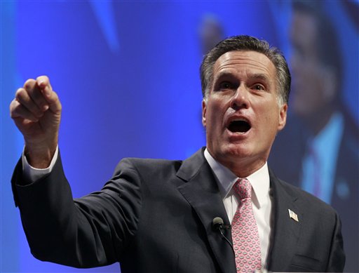 Mitt Romney speaks at the Conservative Political Action Conference (CPAC) in Washington, Friday, Feb. 11, 2011.(AP Photo/Alex Brandon) (AP)