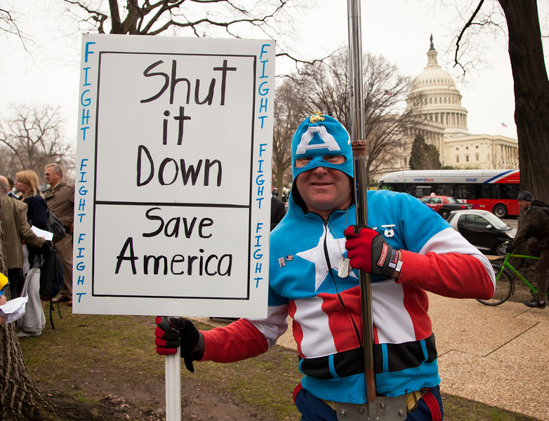 A tea partier in Washington DC (Jeff Malet Photography)