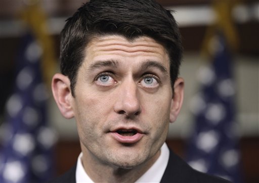 House Budget Committee Chairman Rep. Paul Ryan, R-Wis., declares that he was "disappointed" in President Obama's speech on a federal spending plan, Wednesday, April 13, 2011, during a news conference on Capitol Hill in Washington.   (AP Photo/J. Scott Applewhite) (AP)
