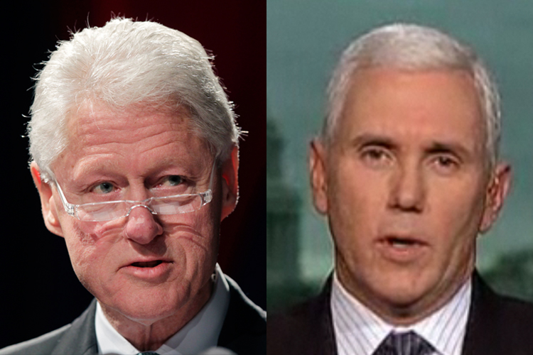 Bill Clinton and Mike Pence