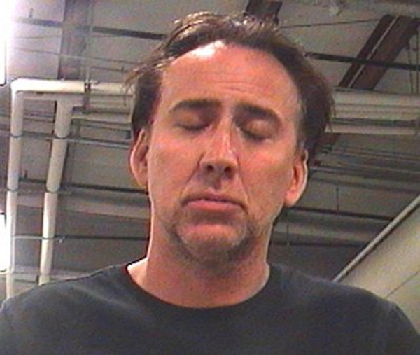 Nicolas Cage's mugshot from this weekend's arrest in New Orleans