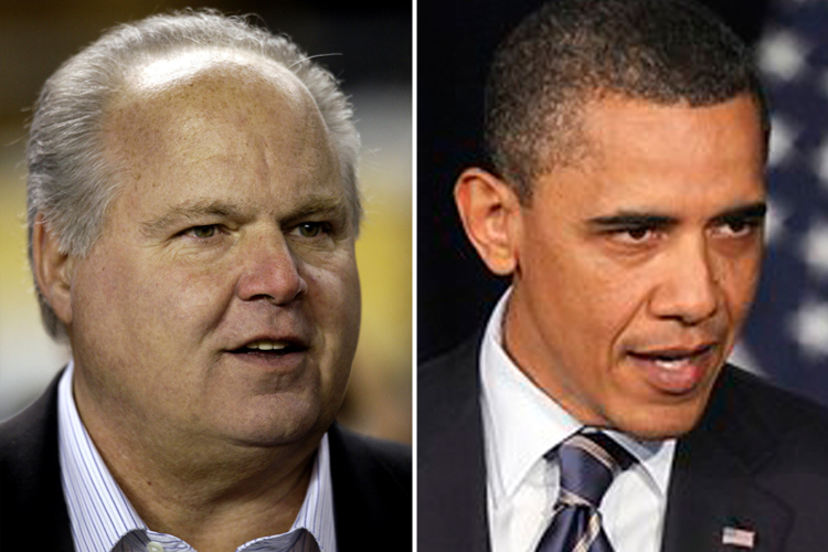 Rush Limbaugh and Barack Obama