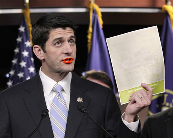 FILE - In this April 5, 2011 file photo, House Budget Committee Chairman Paul Ryan, R-Wis. touts his 2012 federal budget during a news conference on Capitol Hill in Washington. The loudest objections to the GOP Medicare plan are coming from seniors, who swung to Republicans in last year's congressional elections, and many have been complaining at town-hall meetings with their representatives during the current congressional recess.   (AP Photo/J. Scott Applewhite, File) (J. Scott Applewhite)