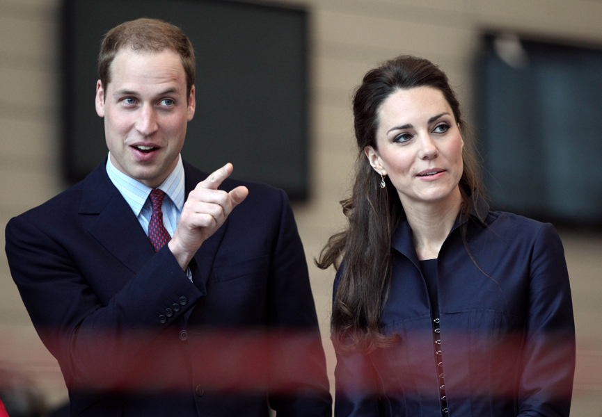 Britain's Prince William and Kate Middleton watch a demonstration by students at Darwen Aldridge Community Academy in Darwen, England. (AP/Adrian Dennis, Pool)