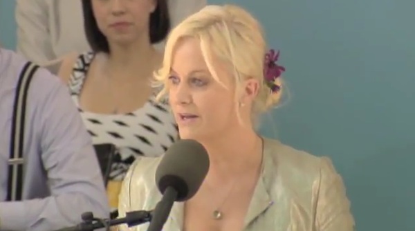 Amy Poehler at Harvard's commencement, quoting "Good Will Hunting."