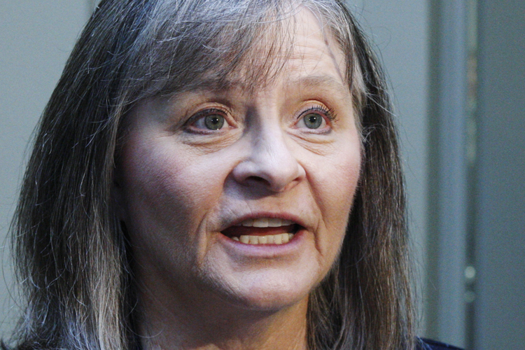 Oklahoma state Rep. Sally Kern, R-Oklahoma City, speaks with the media in Oklahoma City, Monday, April 11, 2011. Kern says the bill is needed to place into statute the provisions of a state ballot question approved by Oklahoma voters in November that bans the use of Sharia, or Islamic, law.  (AP Photo/Sue Ogrocki) (Sue Ogrocki)