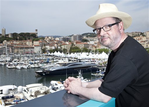 Director Lars Von Trier poses for portraits after an interview with the Associated Press promoting the film Melancholia at the 64th international film festival, in Cannes, southern France, Wednesday, May 18, 2011. (AP Photo/Joel Ryan) (AP)