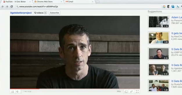 Dan Savage for Google Chrome, "It Gets Better" ad.