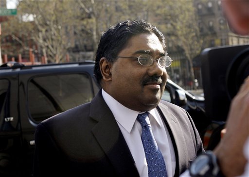 Raj Rajaratnam enters federal court in New York, Tuesday, April 26, 2011. Jurors continue to consider the fate of the hedge fund founder accused of making tens of millions of dollars through insider trading. (AP Photo/Seth Wenig) (AP)