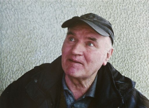 In this photo provided by the Politika Newspaper, Bosnian Serb army commander Ratko Mladic, who  was arrested Thursday, May 26, 2011, in Serbia after years in hiding. Genocide suspect Ratko Mladic in due in a Belgrade court for a hearing which is a legal step toward his extradition to a U.N. war crimes tribunal. Europe's most wanted war crimes fugitive was arrested Thursday in a northern Serbian village after 16 years on the run. The hearing is set for noon (1000 GMT) Friday, May 27, 2011. (AP Photo/Politika Newspaper) EDITORIAL USE ONLY (AP)