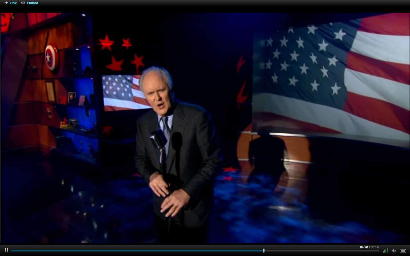 Actor John Lithgow on Thursday night's "Colbert Report."