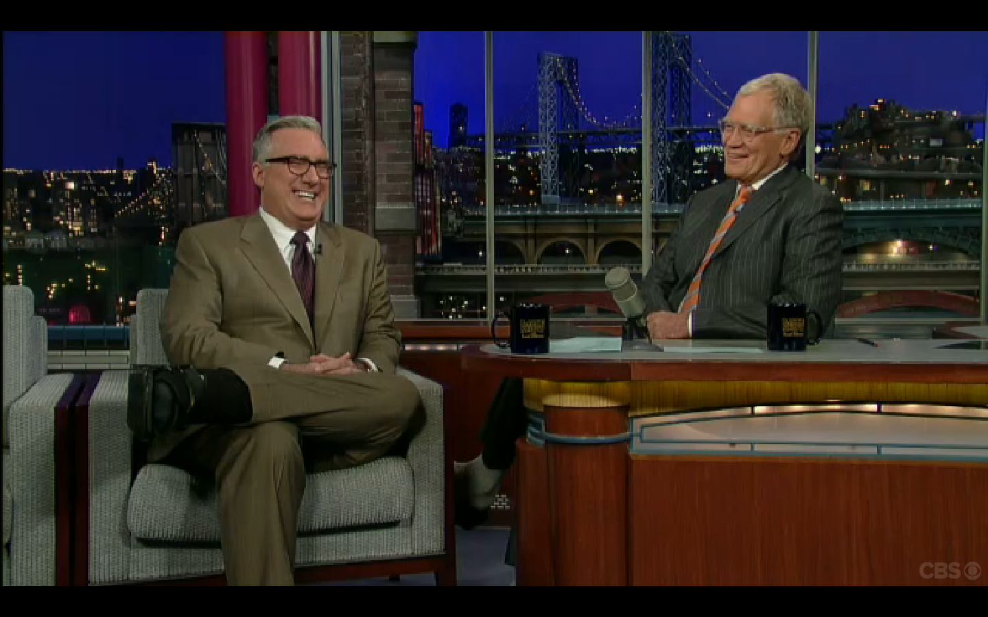 Keith Olbermann on "The Late Show" with David Letterman