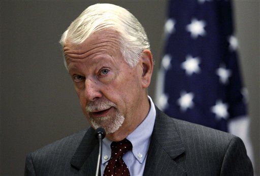 In this photo taken Nov. 19, 2010, Chief District Judge Vaughn R. Walker, of the Northern District of California, speaks at a legal conference in Seattle. The sponsors of California's same-sex marriage ban say the recent disclosure by Walker that he is in a long-term relationship with another man has given them new grounds to appeal the ruling that struck down Proposition 8 last summer. Walker retired from the bench at the end of February. (AP Photo/Elaine Thompson) (AP)
