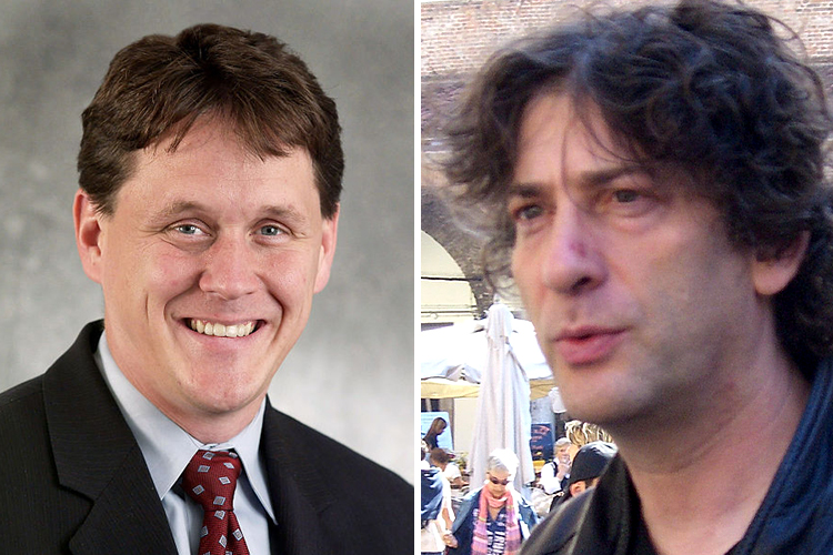 Rep. Matt Dean of Minnesota and Neil Gaiman