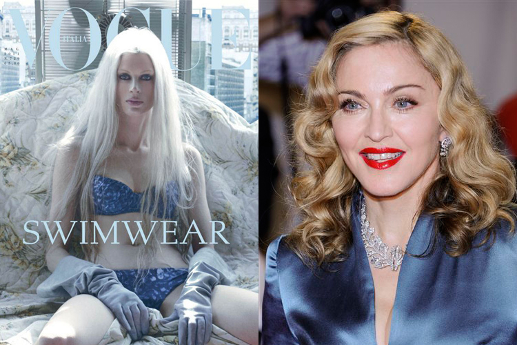 Kristen McMenamy and Madonna