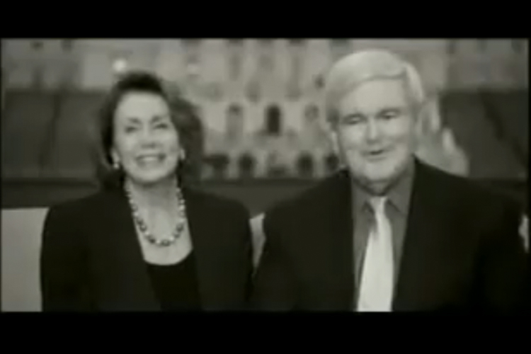 Nancy Pelosi and Newt Gingrich in a 2008 climate change ad.
