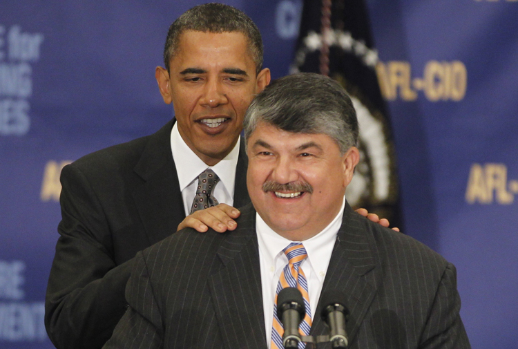 President Barack Obama and AFL-CIO President Richard Trumka