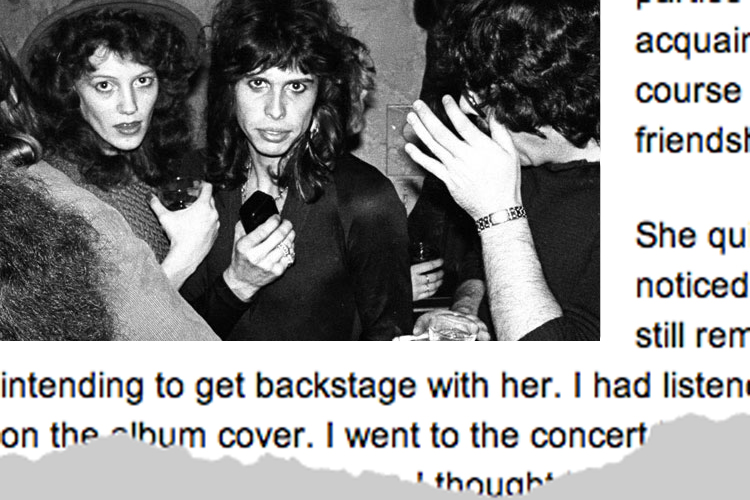 Julia Holcomb and Steven Tyler