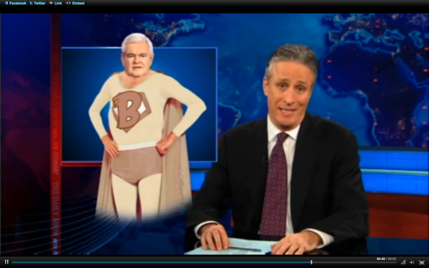 Jon Stewart on Thursday night's "Daily Show."