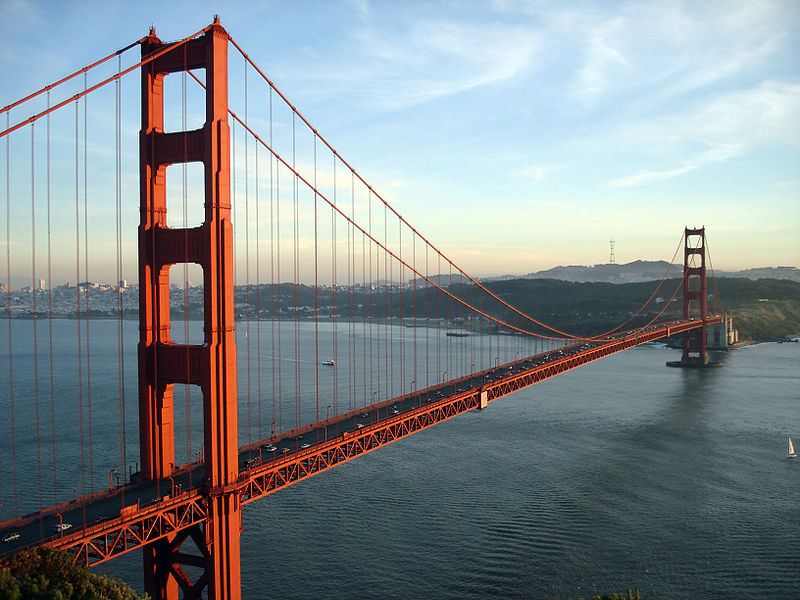 The Golden Gate Bridge.