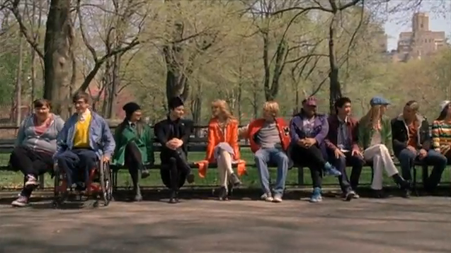 The cast of "Glee" in last night's season finale.