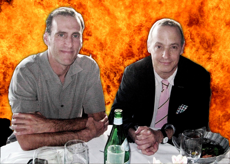 The author, left, with David Sedaris