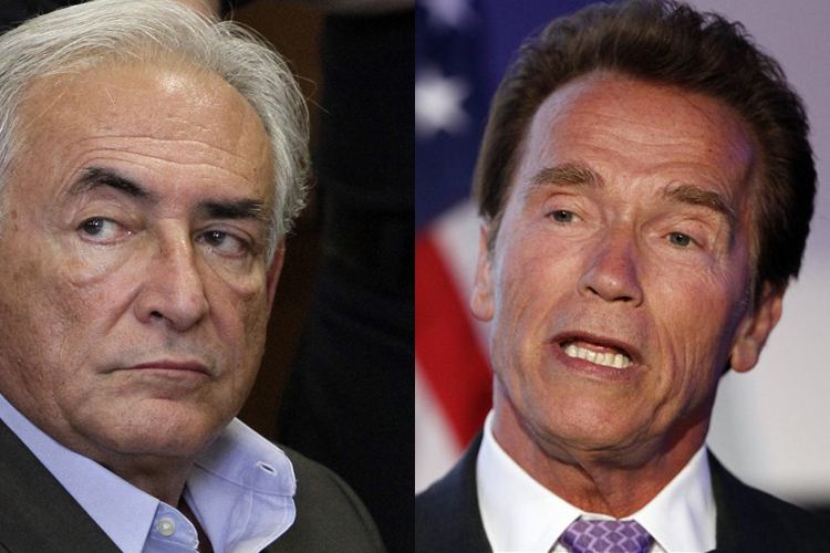 In a May 10, 2011 photo Arnold Schwarzenegger speaks at the Israel 63rd Independence Day Celebration hosted by the Consulate General of Israel in Los Angeles.  Schwarzenegger has acknowledged that he fathered a child with a member of his household staff, (AP Photo/Matt Sayles) (Matt Sayles)