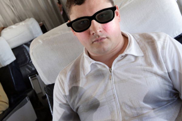 Passenger on the flight waiting a takeoff